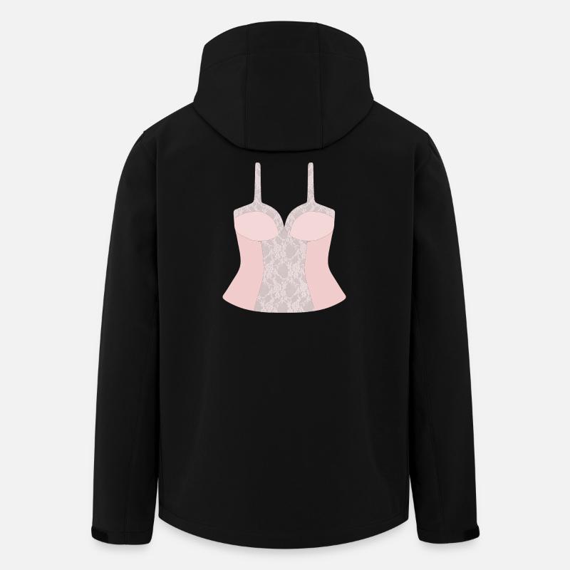 Spitzenrosa Korsettoberteil - Recycelte Männer Softshell-Jacke von Stanley/Stella - Schwarz