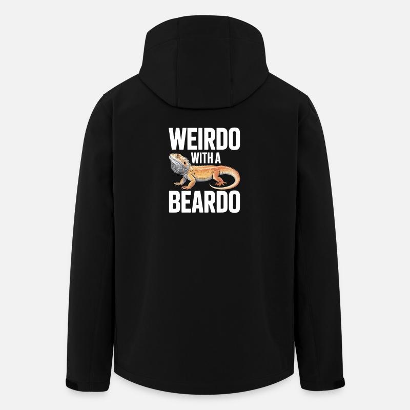 Un Drôle avec un Beardo - Veste softshell homme en polyester recyclé Stanley/Stella - noir