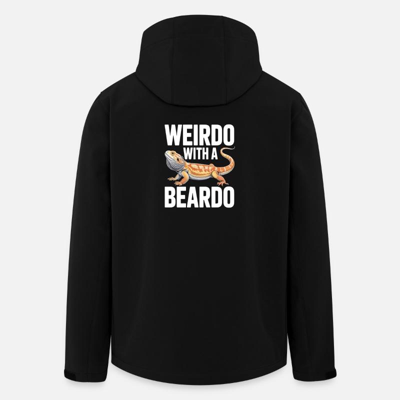 Un Drôle avec un Beardo - Veste softshell homme en polyester recyclé Stanley/Stella - noir