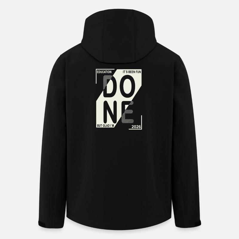 Done 2026 – Ausbildung geschafft Design - Recycelte Männer Softshell-Jacke von Stanley/Stella - Schwarz