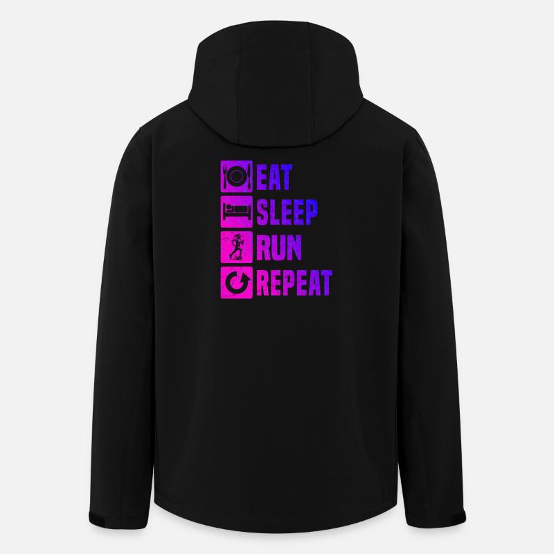 Klassisches Running Motiv - Recycelte Männer Softshell-Jacke von Stanley/Stella - Schwarz
