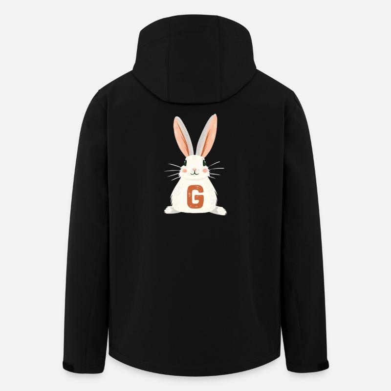 G -Buchstabe - Hase - Personalisierbar - Recycelte Männer Softshell-Jacke von Stanley/Stella - Schwarz