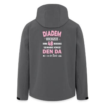 48 Jahre Beziehung Jahrestag Hochzeitstag - Recycelte Männer Softshell-Jacke von Stanley/Stella - Schwarz - Hinten - AI Model Male 185 light (185cm)