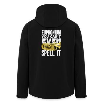 Vintage Euphonium Spieler - Recycelte Männer Softshell-Jacke von Stanley/Stella - Schwarz - Hinten - AI Model Male 185 light (185cm)