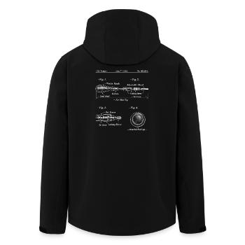 Plan de brevet pour tournevis vintage - Veste softshell homme en polyester recyclé Stanley/Stella - noir - Dos - AI Model Male 185 light (185cm)