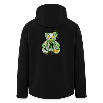 Rébellion des ours en peluche graffitis Art urbain - Veste softshell homme en polyester recyclé Stanley/Stella - noir - Dos - AI Model Male 185 light (185cm)