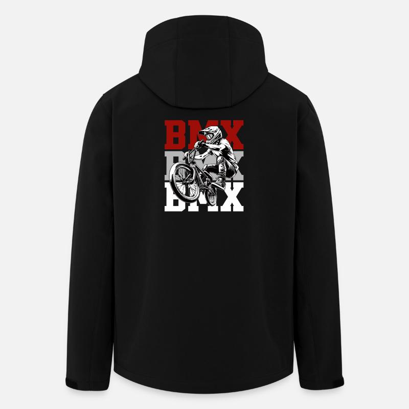 BMX Rider Jump Action Design - Men’s Recycled Softshell Jacket by Stanley/Stella - black