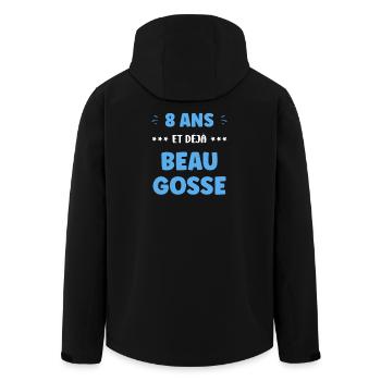 Schon ein gutaussehender Junge mit 8 Jahren - Recycelte Männer Softshell-Jacke von Stanley/Stella - Schwarz - Hinten - AI Model Male 185 light (185cm)