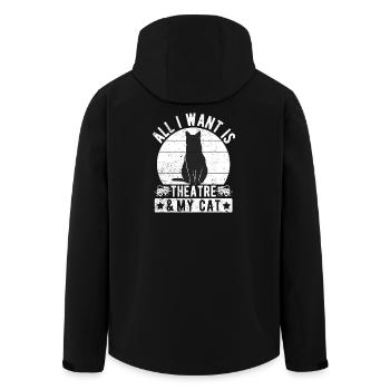 Théâtre Drame Tout ce que je veux Mon chat & Acteur Comédie Musicale - Veste softshell homme en polyester recyclé Stanley/Stella - noir - Dos - AI Model Male 185 light (185cm)