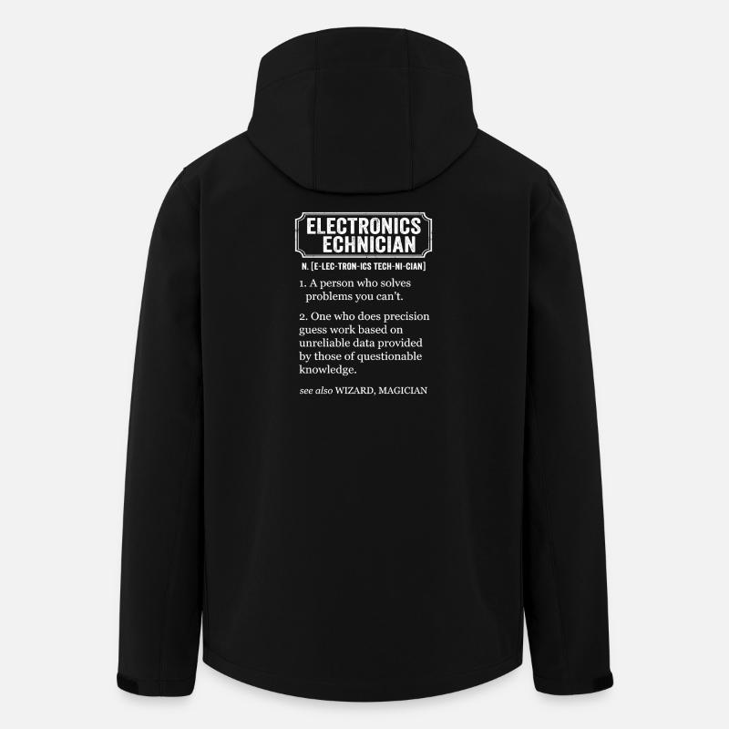 Elektroniktechniker – lustige Definition - Recycelte Männer Softshell-Jacke von Stanley/Stella - Schwarz