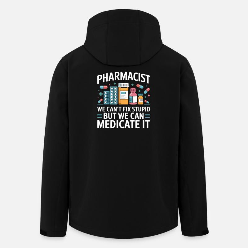 Apotheker Spruch: Medicate It - Recycelte Männer Softshell-Jacke von Stanley/Stella - Schwarz