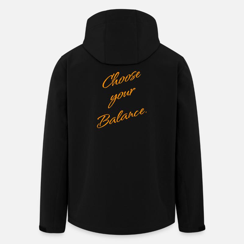 Choose Your Balance - Mindset & Balance - Men’s Recycled Softshell Jacket by Stanley/Stella - black
