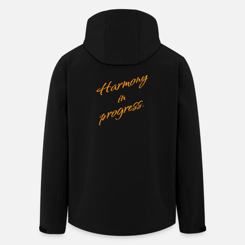 Harmony in Progress – Balance & Mindset - Men’s Recycled Softshell Jacket by Stanley/Stella - black