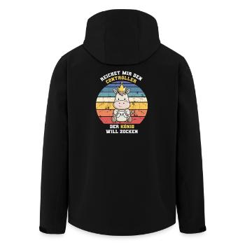 Il me tend la manette que le roi veut jouer - Veste softshell homme en polyester recyclé Stanley/Stella - noir - Dos - AI Model Male 185 light (185cm)