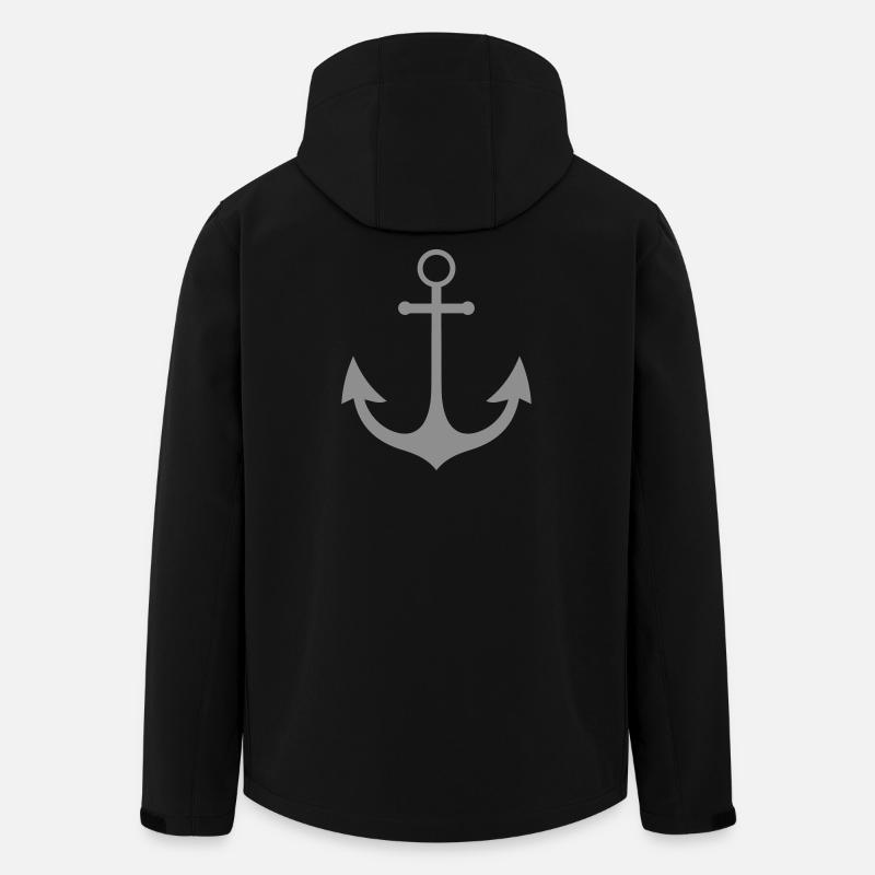 Anker Symbol Nautik Grafik - Recycelte Männer Softshell-Jacke von Stanley/Stella - Schwarz