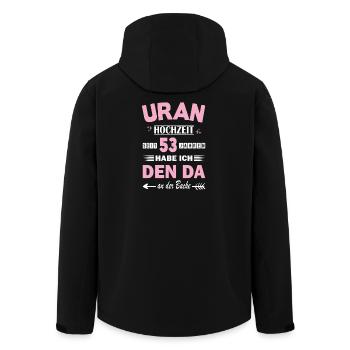 53 ans de relation Anniversaire de mariage - Veste softshell homme en polyester recyclé Stanley/Stella - noir - Dos - AI Model Male 185 light (185cm)