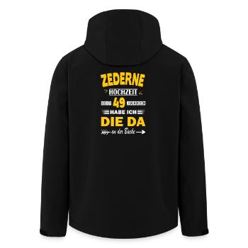 49 ans de relation Anniversaire de mariage Cedarne - Veste softshell homme en polyester recyclé Stanley/Stella - noir - Dos - AI Model Male 185 light (185cm)