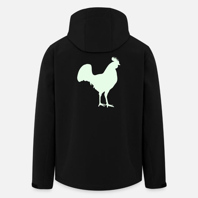 Rooster Silhouette - Men’s Recycled Softshell Jacket by Stanley/Stella - black