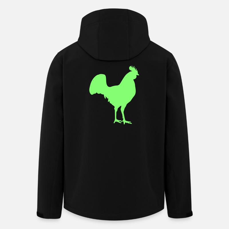 Hahn Rooster Silhouette - Men’s Recycled Softshell Jacket by Stanley/Stella - black
