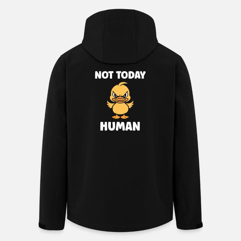 Rebel Duck Not Human Today - Men’s Recycled Softshell Jacket by Stanley/Stella - black