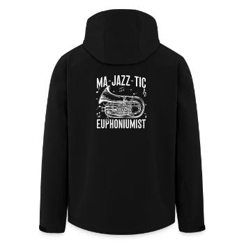 Bariton Player Ma-Jazz-Tic Euphonium - Recycelte Männer Softshell-Jacke von Stanley/Stella - Schwarz - Hinten - AI Model Male 185 light (185cm)