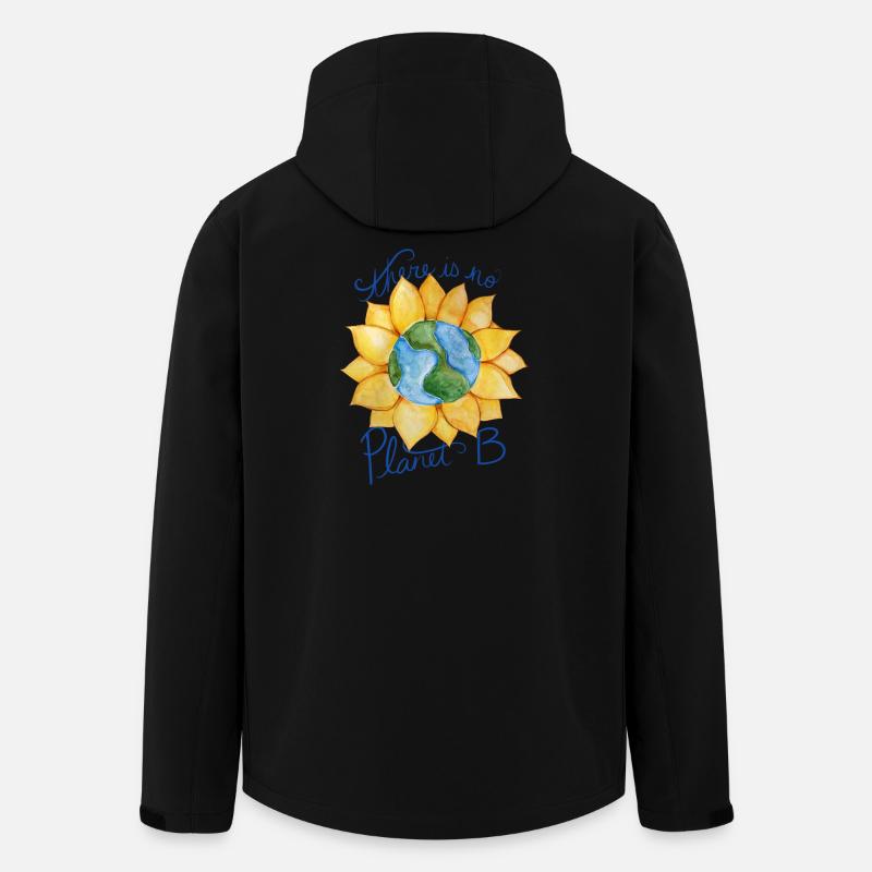 Earth Sunflower Eco Botschaft - Recycelte Männer Softshell-Jacke von Stanley/Stella - Schwarz