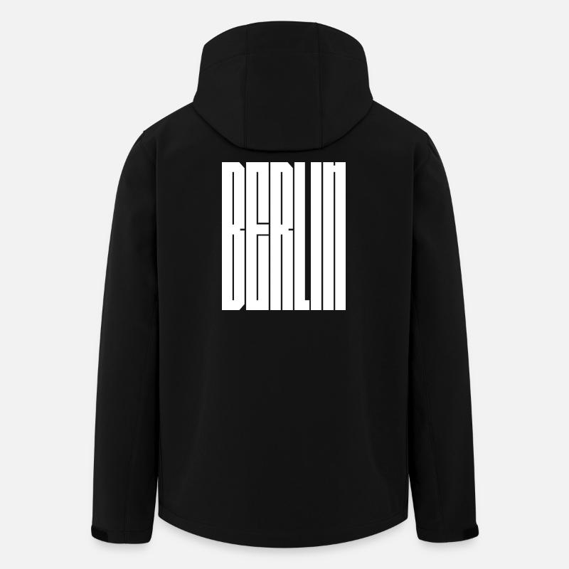 Berliner Stadttypografie - Recycelte Männer Softshell-Jacke von Stanley/Stella - Schwarz