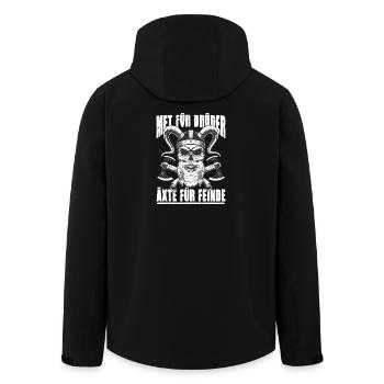 Tenue viking Valhalla Mythologie nordique - Veste softshell homme en polyester recyclé Stanley/Stella - noir - Dos - AI Model Male 185 light (185cm)