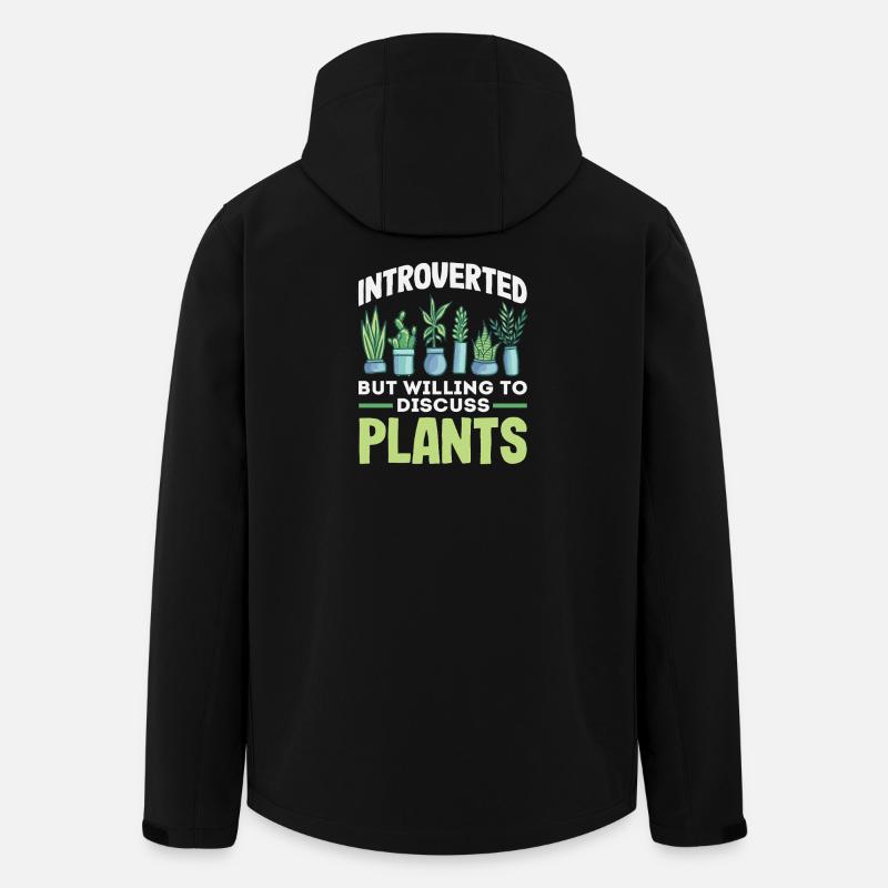 Introvertiert Diskutiere Pflanzen - Recycelte Männer Softshell-Jacke von Stanley/Stella - Schwarz