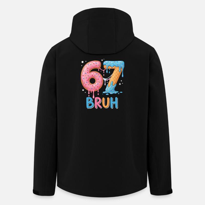 67 Bruh Donut Glacé - Veste softshell homme en polyester recyclé Stanley/Stella - noir