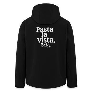 Pasta La Vista Baby – Lustiger Pasta Spruch - Recycelte Männer Softshell-Jacke von Stanley/Stella - Schwarz - Hinten - AI Model Male 185 light (185cm)