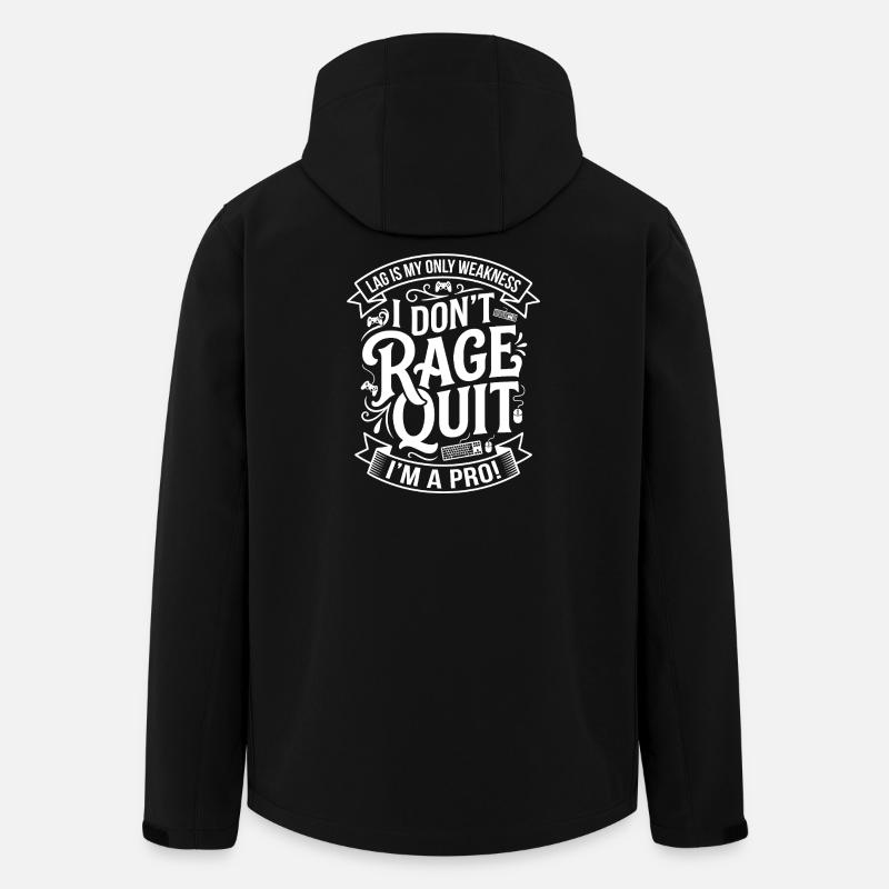 Rage Quit? Nein — Profi Gamer - Recycelte Männer Softshell-Jacke von Stanley/Stella - Schwarz