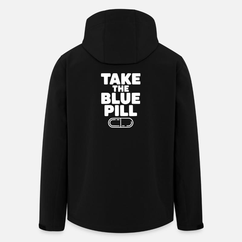 Prends la pilule bleue - Veste softshell homme en polyester recyclé Stanley/Stella - noir