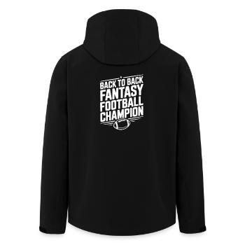 Hintereinanderfolgende Fantasy-Football-Meisterin - Recycelte Männer Softshell-Jacke von Stanley/Stella - Schwarz - Hinten - AI Model Male 185 light (185cm)