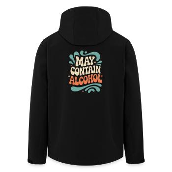 May Contain Alcohol Alkohol Mallorca Saufen JGA - Recycelte Männer Softshell-Jacke von Stanley/Stella - Schwarz - Hinten - AI Model Male 185 light (185cm)