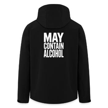 May Contain Alcohol Alkohol Mallorca Saufen JGA - Recycelte Männer Softshell-Jacke von Stanley/Stella - Schwarz - Hinten - AI Model Male 185 light (185cm)