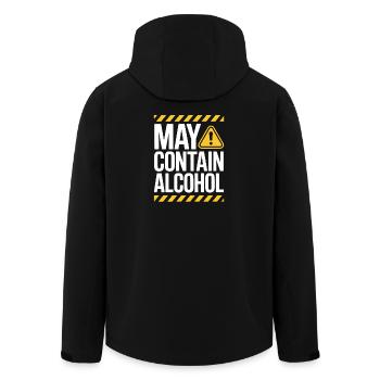 May Contain Alcohol Alkohol Mallorca Saufen JGA - Recycelte Männer Softshell-Jacke von Stanley/Stella - Schwarz - Hinten - AI Model Male 185 light (185cm)
