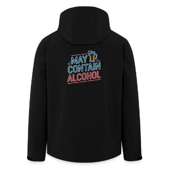 May Contain Alcohol Alkohol Mallorca Saufen JGA - Recycelte Männer Softshell-Jacke von Stanley/Stella - Schwarz - Hinten - AI Model Male 185 light (185cm)