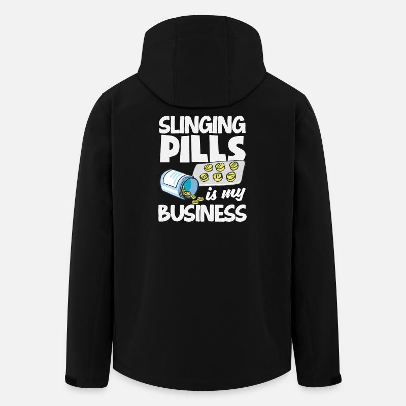 Pharmacien Technicien Pharmaceutique - Veste softshell homme en polyester recyclé Stanley/Stella - noir