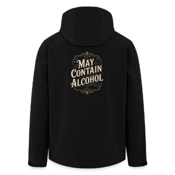 May Contain Alcohol Alkohol Mallorca Saufen JGA - Recycelte Männer Softshell-Jacke von Stanley/Stella - Schwarz - Hinten - AI Model Male 185 light (185cm)