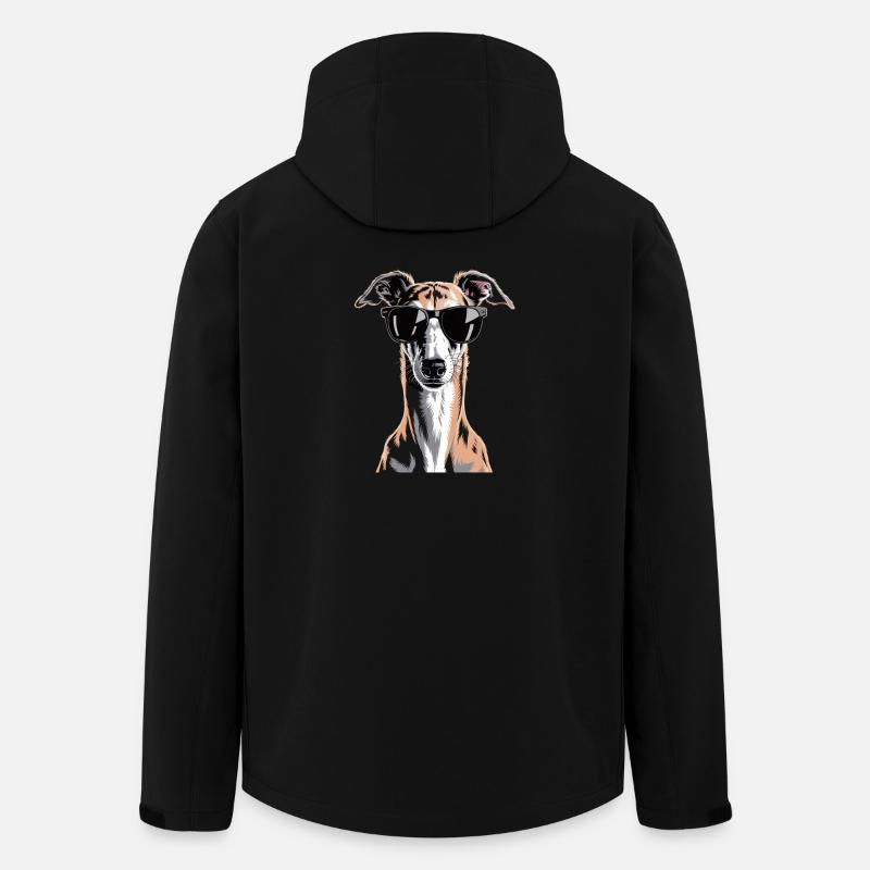 Greyhound Windhund - Recycelte Männer Softshell-Jacke von Stanley/Stella - Schwarz