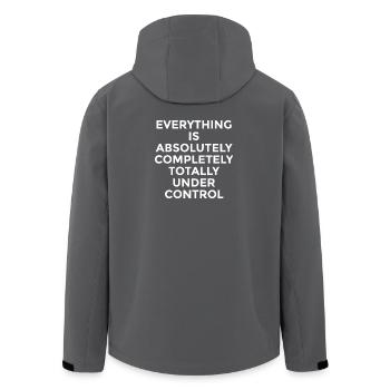 Tout est sous contrôle – drôle de phrase - Veste softshell homme en polyester recyclé Stanley/Stella - charbon - Dos - AI Model Male 185 light (185cm)