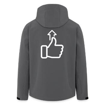 Icône de niveau de main de statut - Veste softshell homme en polyester recyclé Stanley/Stella - noir - Dos - AI Model Male 185 light (185cm)