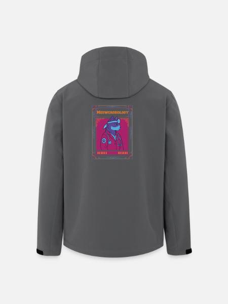 The Meowcrobiology Gang Cat Doctor - Men’s Recycled Softshell Jacket by Stanley/Stella - black