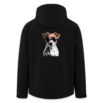 Jack Russell Terrier - Recycelte Männer Softshell-Jacke von Stanley/Stella - Schwarz - Hinten - AI Model Male 185 light (185cm)