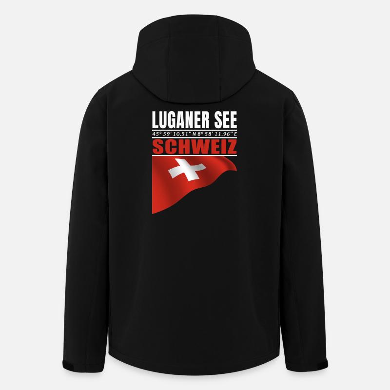 Luganer See - Recycelte Männer Softshell-Jacke von Stanley/Stella - Schwarz