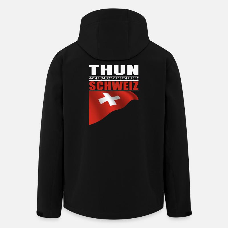 Thun - Recycelte Männer Softshell-Jacke von Stanley/Stella - Schwarz
