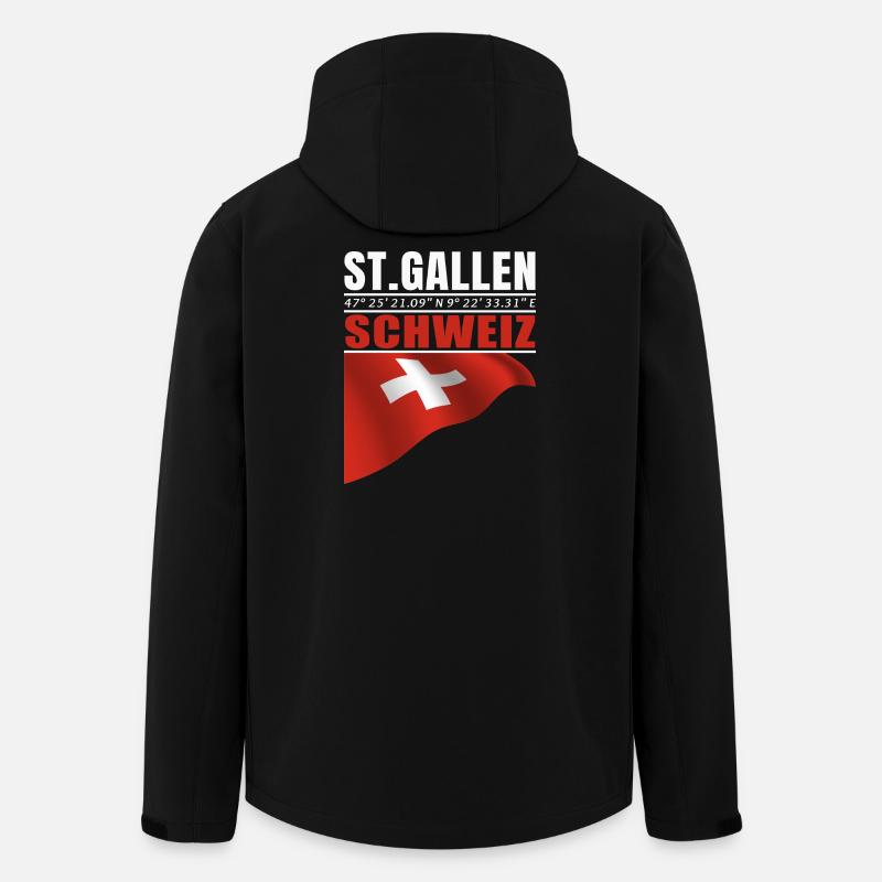 Saint-Gall - Veste softshell homme en polyester recyclé Stanley/Stella - noir