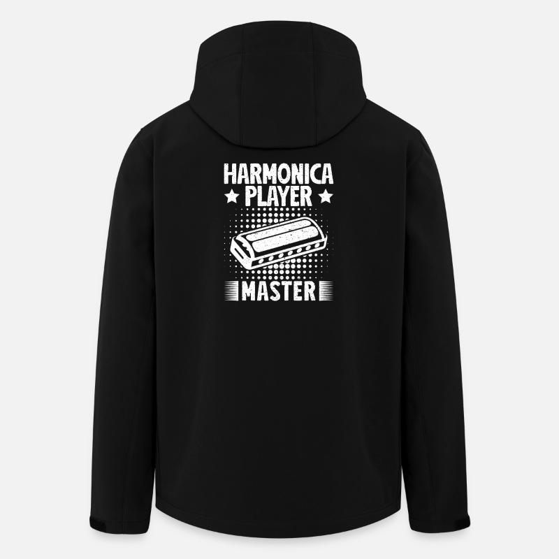 Harmonica Musican Player Master Harmonica - Recycelte Männer Softshell-Jacke von Stanley/Stella - Schwarz