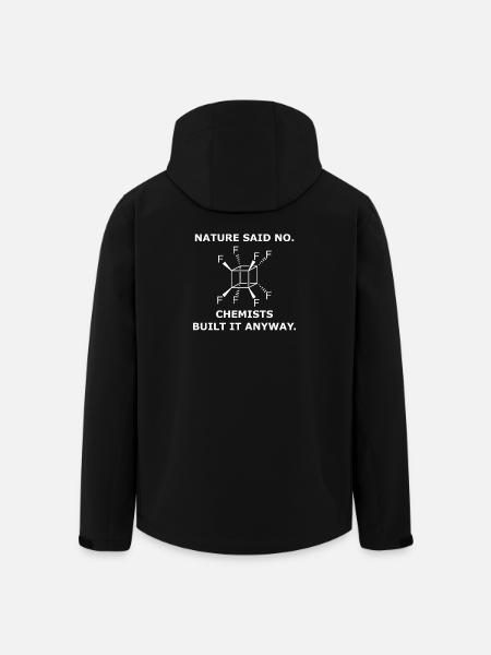 Molécule perfluoro-cubaine – Chimie Science - Veste softshell homme en polyester recyclé Stanley/Stella - noir